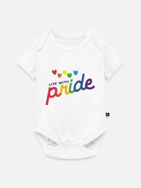 Leben mit Stolz - Baby Premium Kurzarmbody - Weiß