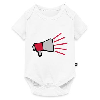 Loud Speech Symbol Megaphone - Baby Premium short-sleeve bodysuit - white - Front