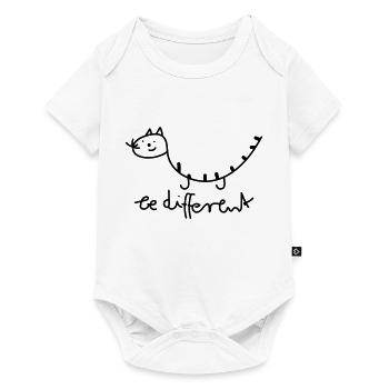 Sei anders Katze - Baby Premium Kurzarmbody - Weiß - Vorne