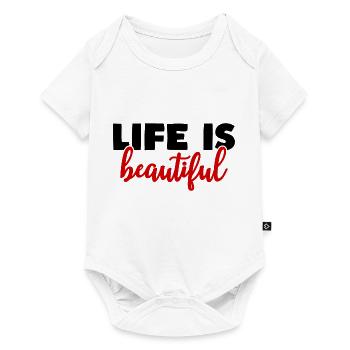 life is beautiful - Baby Premium short-sleeve bodysuit - white - Front