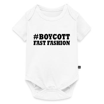 Boycott fast fashion - Body à manches courtes Premium Bébé - blanc - Devant