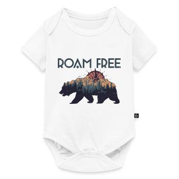 Wandern Campen Camping Outdoor Wandertour Wanderer - Baby Premium Kurzarmbody - Weiß - Vorne