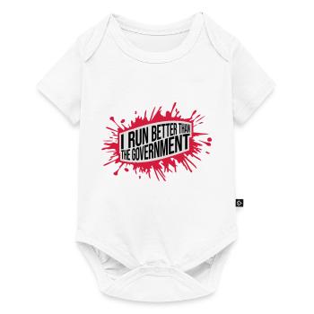 run better than government - Baby Premium short-sleeve bodysuit - white - Front