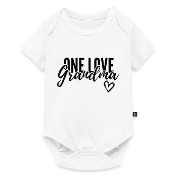 ON AIME GRAND-MÈRE. CADEAU DE GRAND-MÈRE. - Body à manches courtes Premium Bébé - blanc - Devant