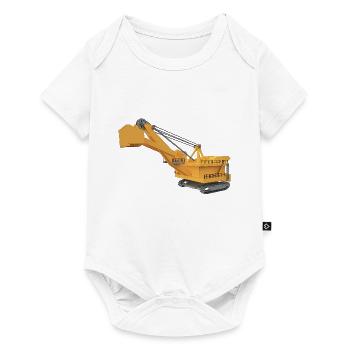 Énorme excavatrice - Body à manches courtes Premium Bébé - blanc - Devant
