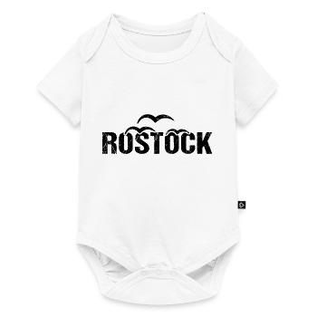 Rostock Ostsee Hansestadt Rostock - Baby Premium Kurzarmbody - Weiß - Vorne