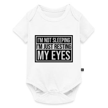 im not sleeping Zitat - Baby Premium Kurzarmbody - Weiß - Vorne