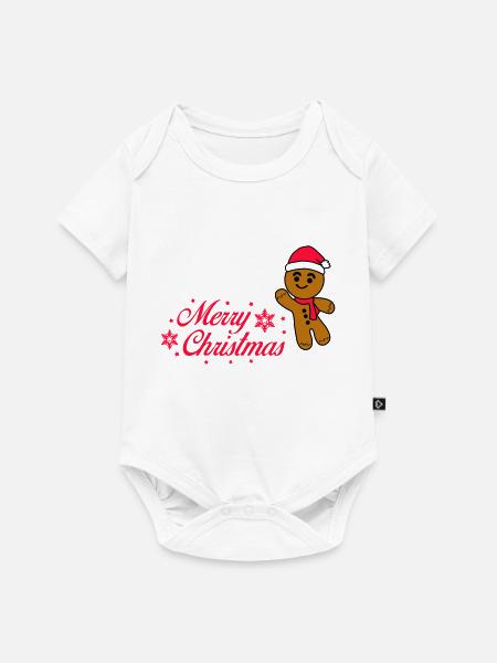 Lebkuchenmann - Baby Premium Kurzarmbody - Weiß