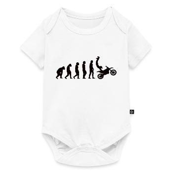 Motocycliste Motocross Cadeau Mobylette - Body à manches courtes Premium Bébé - blanc - Devant