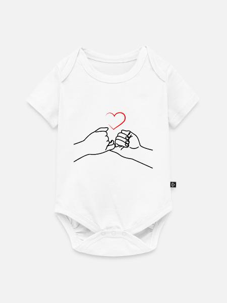 Love Collection - Baby Premium Kurzarmbody - Weiß