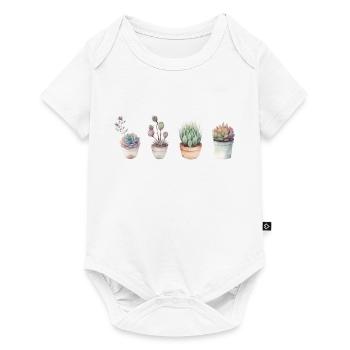 Succulentes pour les amoureux des plantes - Body à manches courtes Premium Bébé - blanc - Devant