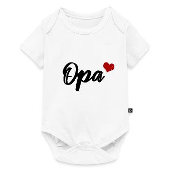 Opa Großvater Herz - Baby Premium Kurzarmbody - Weiß - Vorne