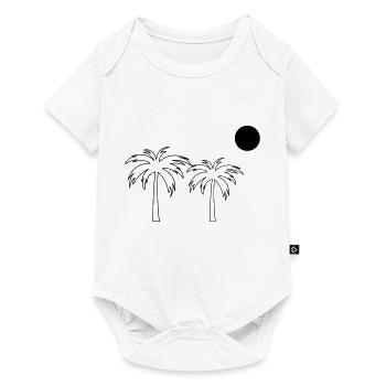 Palmen - Baby Premium Kurzarmbody - Weiß - Vorne