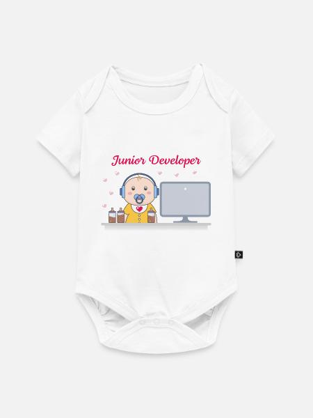 Junior Developer - Baby Premium Kurzarmbody - Weiß