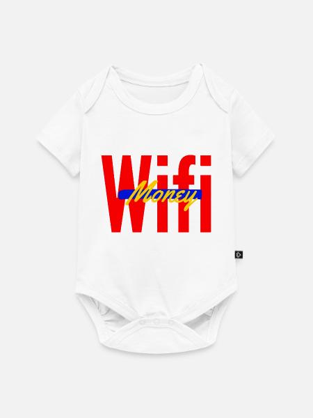 Wifi Money - Baby Premium Kurzarmbody - Weiß