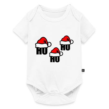 Chapeau de Père Noël ho ho ho - Body à manches courtes Premium Bébé - blanc - Devant