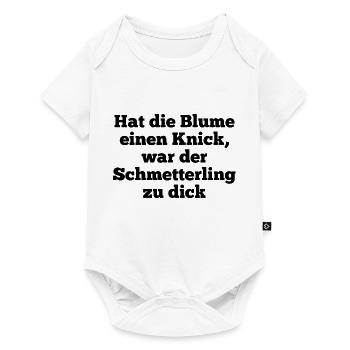 T-Shirt "hat die Blume einen Knick" - Baby Premium Kurzarmbody - Weiß - Vorne