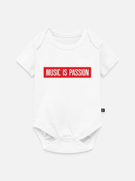 Music is passion - Baby Premium Kurzarmbody - Weiß