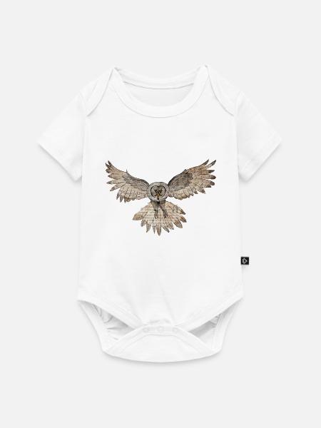 Weiser Bartkauz - Baby Premium Kurzarmbody - Weiß
