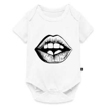 Lips, mouth, kissing lips - Baby Premium short-sleeve bodysuit - white - Front