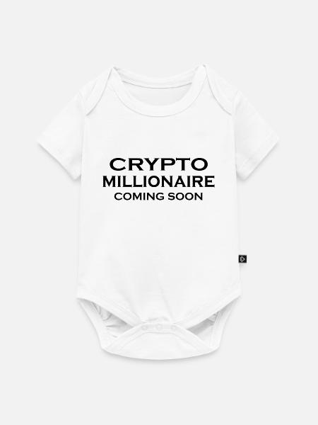 Crypto Bitcoin Trading - Baby Premium Kurzarmbody - Weiß