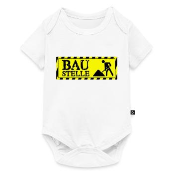 Baustelle - Baby Premium Kurzarmbody - Weiß - Vorne