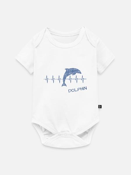 Dolphin Delfin - Baby Premium Kurzarmbody - Weiß