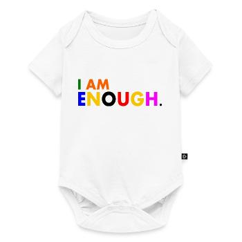 I am enough - Baby Premium Kurzarmbody - Weiß - Vorne