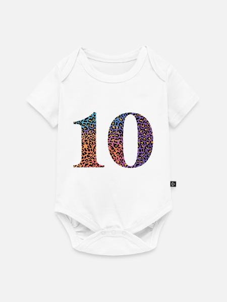 Leopard zum 10-jährigen Jubiläum - Baby Premium Kurzarmbody - Weiß