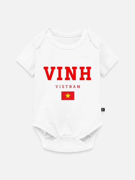 Vinh Vietnam - Baby Premium Kurzarmbody - Weiß
