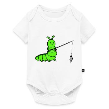 Caterpillar fishing - Baby Premium short-sleeve bodysuit - white - Front