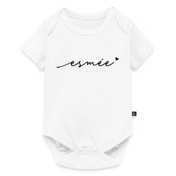 Nom cursif de l’esmée - Body à manches courtes Premium Bébé - blanc - Devant