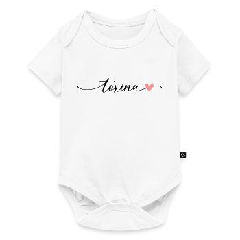 Torina Name Calligraphy Font - Baby Premium short-sleeve bodysuit - white - Front