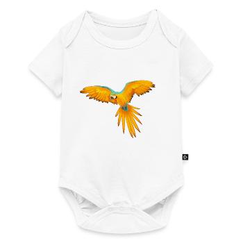 Papagei - Baby Premium Kurzarmbody - Weiß - Vorne