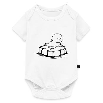 robbe eisscholle - Baby Premium Kurzarmbody - Weiß - Vorne