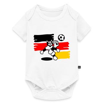 Soccer Cat Deutschland - Baby Premium Kurzarmbody - Weiß - Vorne