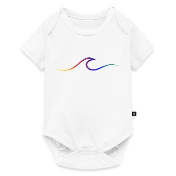 Vague vague Surf Eau Rat Surfer - Body à manches courtes Premium Bébé - blanc - Devant
