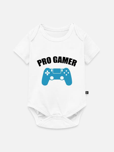 pro gamer - Baby Premium Kurzarmbody - Weiß