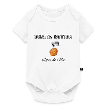 Fier d être un drama kouign Blk - Body à manches courtes Premium Bébé - blanc - Devant