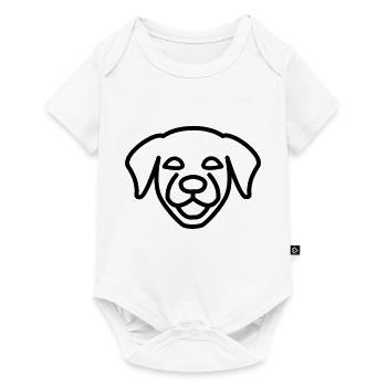 Chien - Body à manches courtes Premium Bébé - blanc - Devant