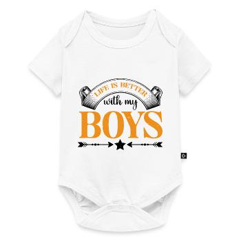 Life Is Better With My Boys 34 - Baby Premium short-sleeve bodysuit - white - Front