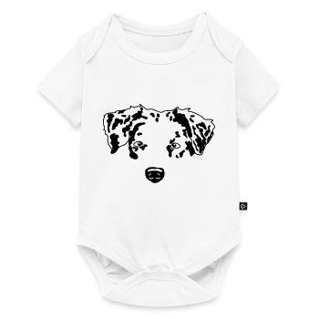 minimal Australian Shepherd Aussie dog - Baby Premium short-sleeve bodysuit - white - Front