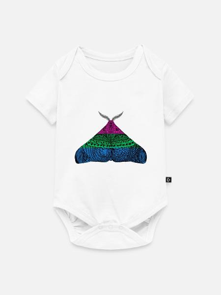 Polysexuell pride Motte - Baby Premium Kurzarmbody - Weiß