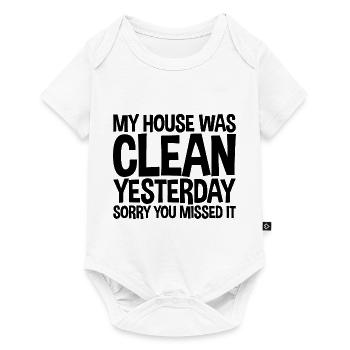 Ma maison était propre hier, désolé que vous l’ayez manqué - Body à manches courtes Premium Bébé - blanc - Devant