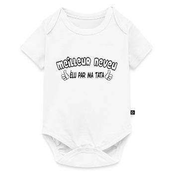 BESTER Neffe - Baby Premium Kurzarmbody - Weiß - Vorne