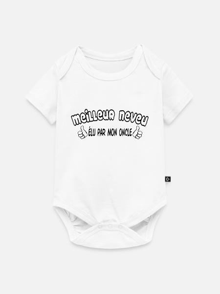 BESTER Neffe - Baby Premium Kurzarmbody - Weiß
