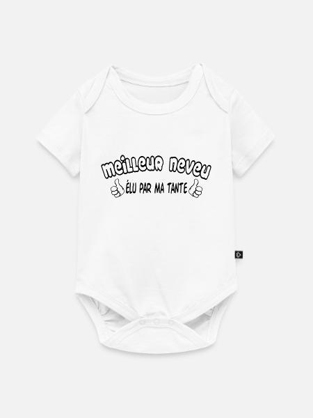 BESTER Neffe - Baby Premium Kurzarmbody - Weiß
