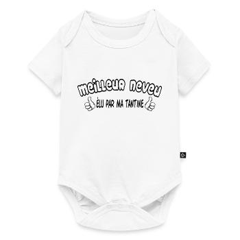 BESTER Neffe - Baby Premium Kurzarmbody - Weiß - Vorne