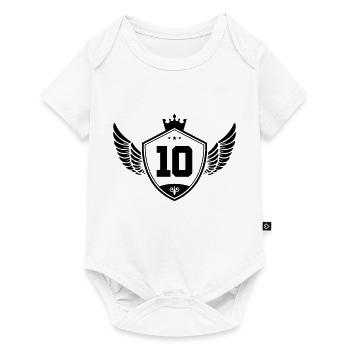 10 wappen krone - Baby Premium Kurzarmbody - Weiß - Vorne