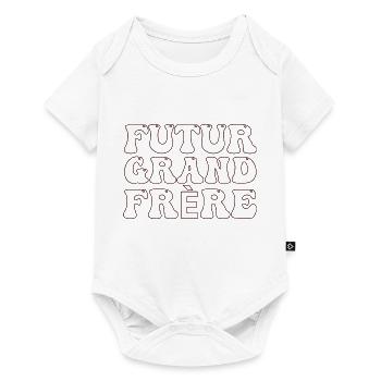 Futur grand frère - annonce futur grand frère - Body à manches courtes Premium Bébé - blanc - Devant